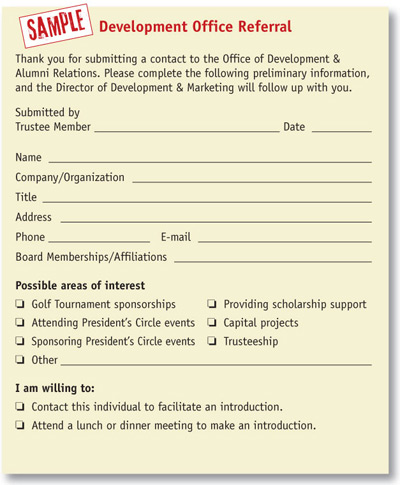 Sample referral form
